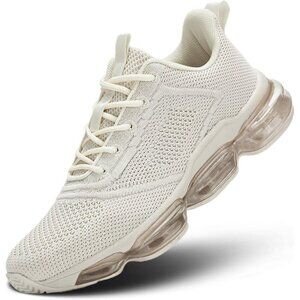 Women Z1Beige Air Cushion Running Shoes Fashion Tennis Sneakers For Gym Fitness